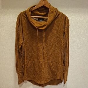 Prana Warm Brown Textured Sweater